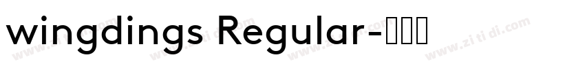 wingdings Regular字体转换